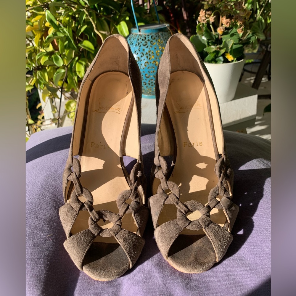 Christian Loubaoutin Brown Suede with